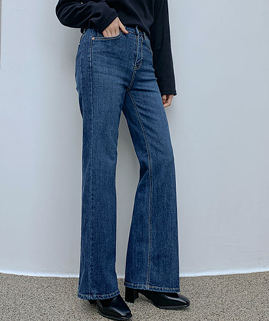 Chen's Ga-Sung 牛皮拼接松木喇叭裤