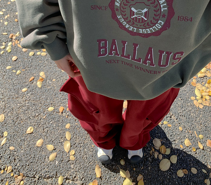 【男女通用】3D立体工装裤,针织褶裥,松木混纺双排扣阔腿裤