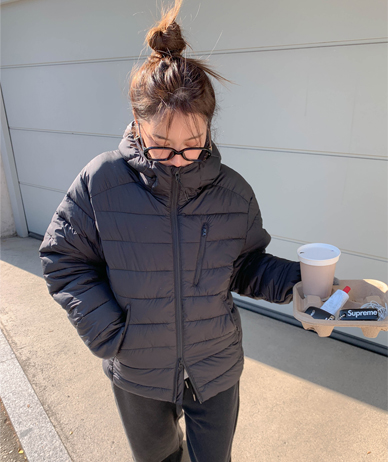 【男女通用】轻薄羽绒混纺绗缝外套