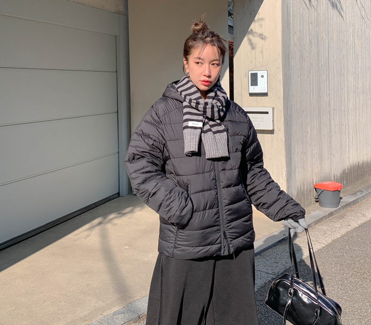 【男女通用】轻薄羽绒混纺绗缝外套