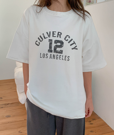 Culver染色桃色抓绒短袖T恤