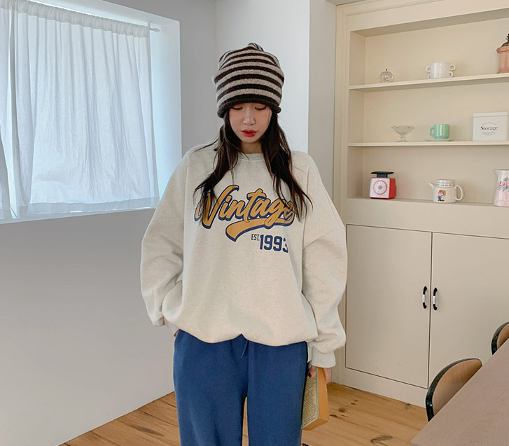 复古/仿旧 1993 刻字羊刷 运动衫