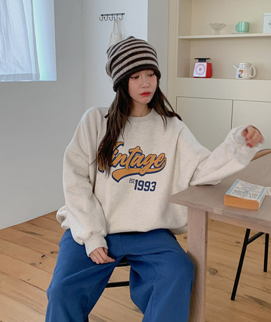 复古/仿旧 1993 刻字羊刷 运动衫