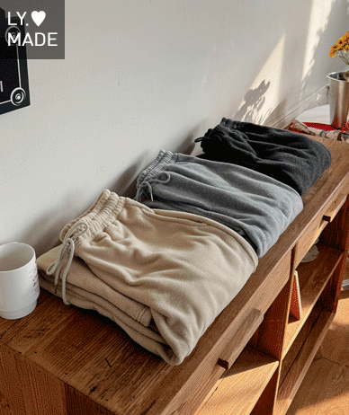 【特价八折】Renofi 双面抓绒松木混纺阔腿裤