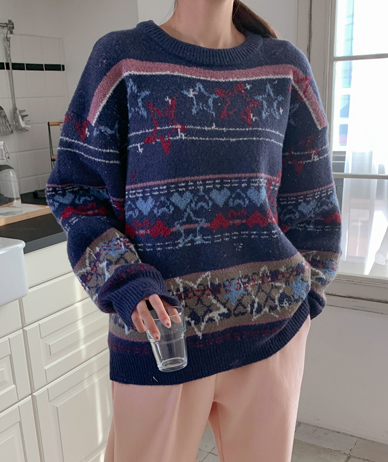 【男女通用】费尔岛羊皮刺绣衬衫