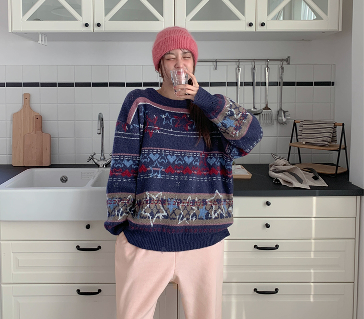 【男女通用】费尔岛羊皮刺绣衬衫