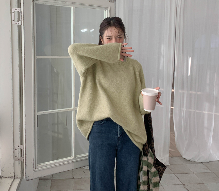 Juni 插肩羊毛针织衫