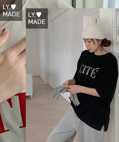 触感染色外层抓绒短袖T恤