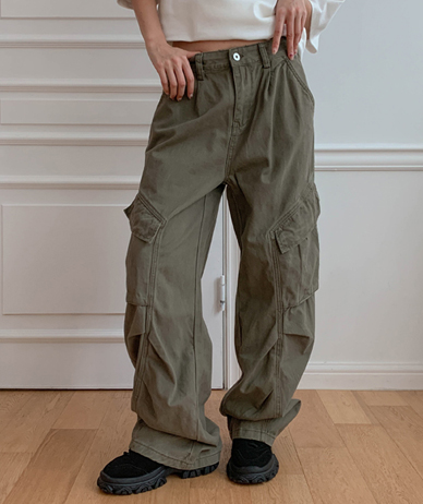 【男女通用】Mino Pigment 工装褶裥阔腿裤