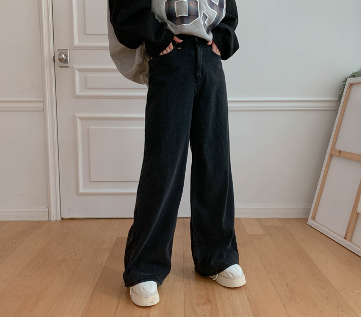 貂皮色牛皮阔腿裤