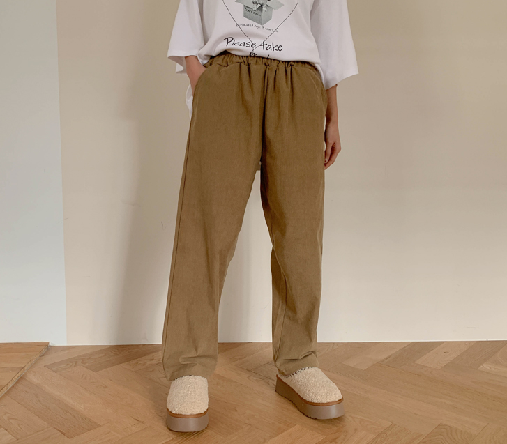 Dain Corduroy 加绒松紧带宽松裤