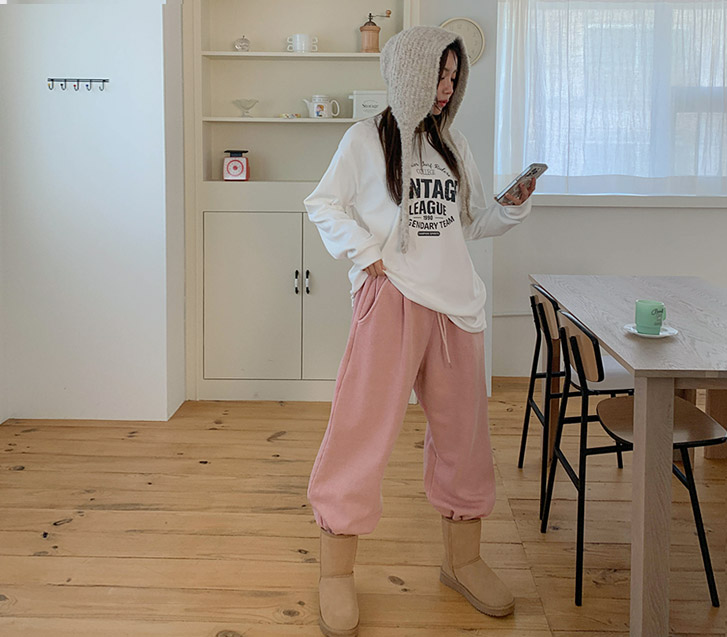 Egg Pigment 加绒松紧带慢跑训练裤