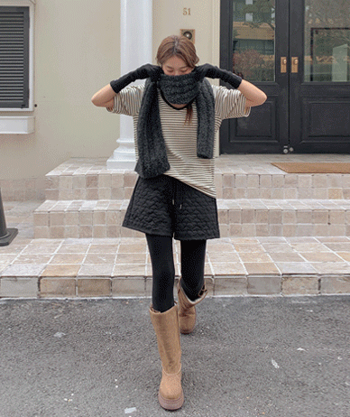 爱心 棉衣 羽绒服 松紧带短裤