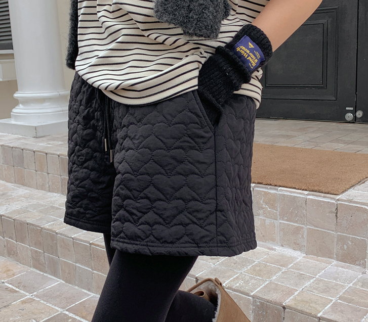 爱心 棉衣 羽绒服 松紧带短裤