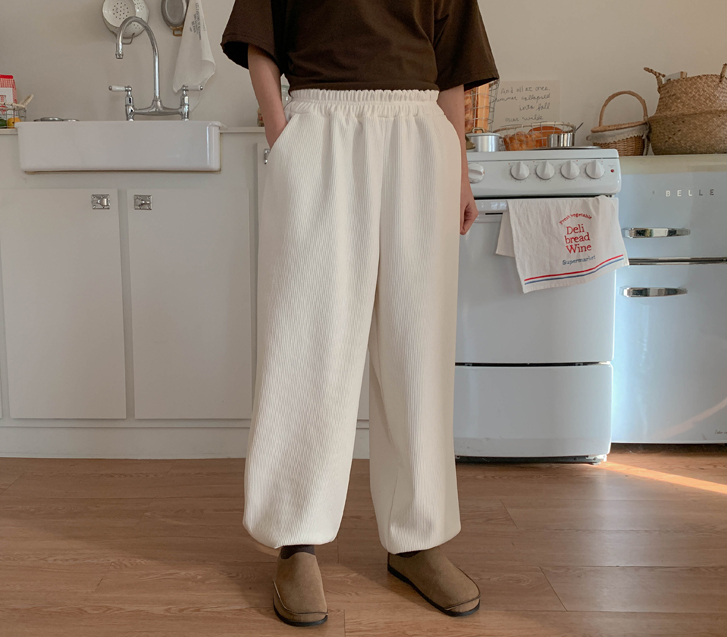 Muse Patch 灯芯绒松果图案慢跑裤