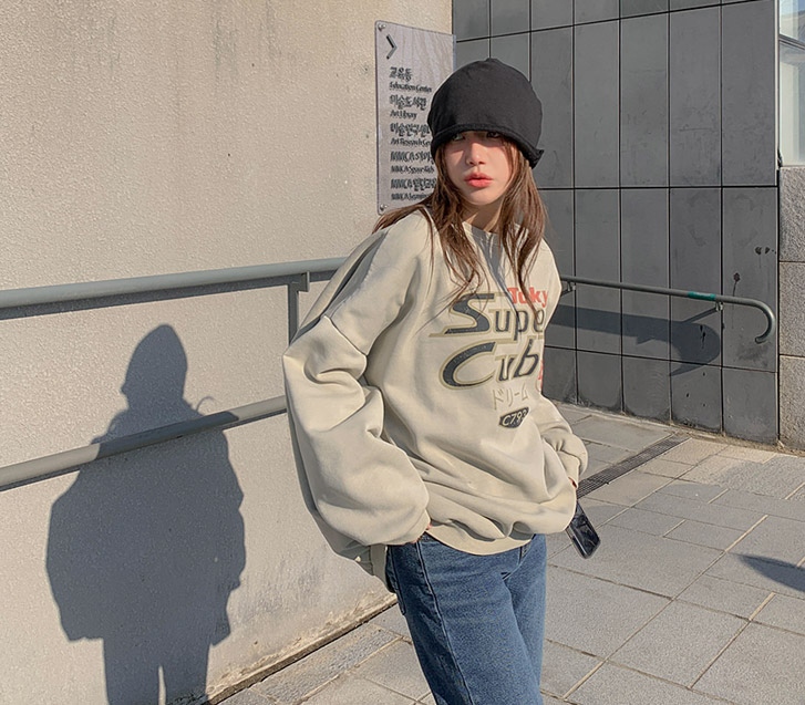 【男女通用】东京 Na-Yeom 加绒 颜料长袖运动服