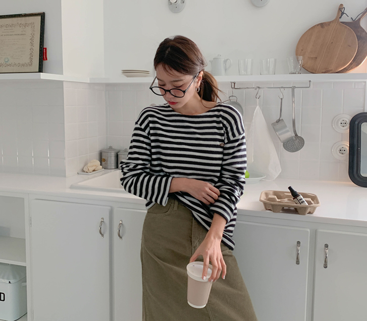 长袖T恤搭配长袖外套