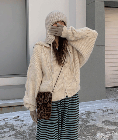 Dopai 麻花型针织衫卫衣手链夹克