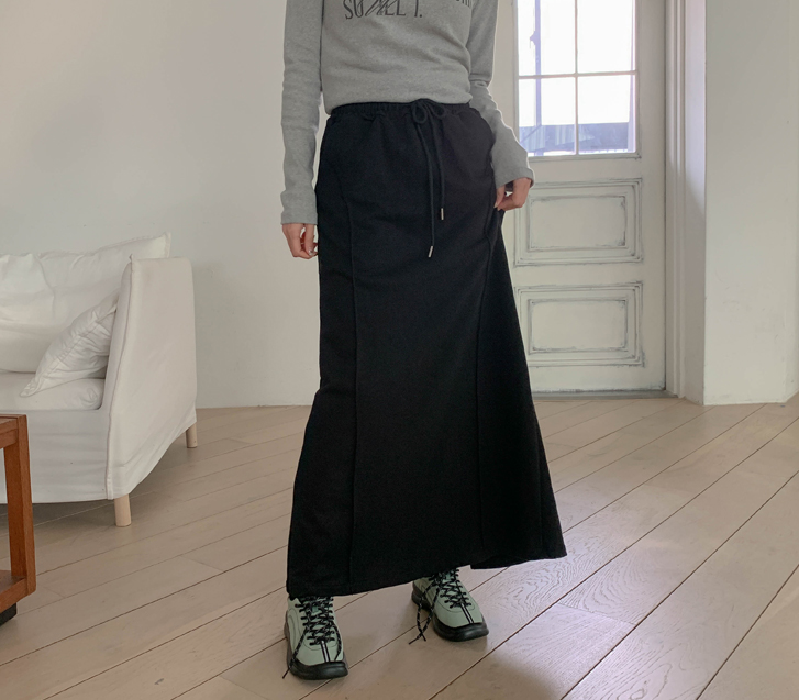 棕榈叶褶裥开衩长裙