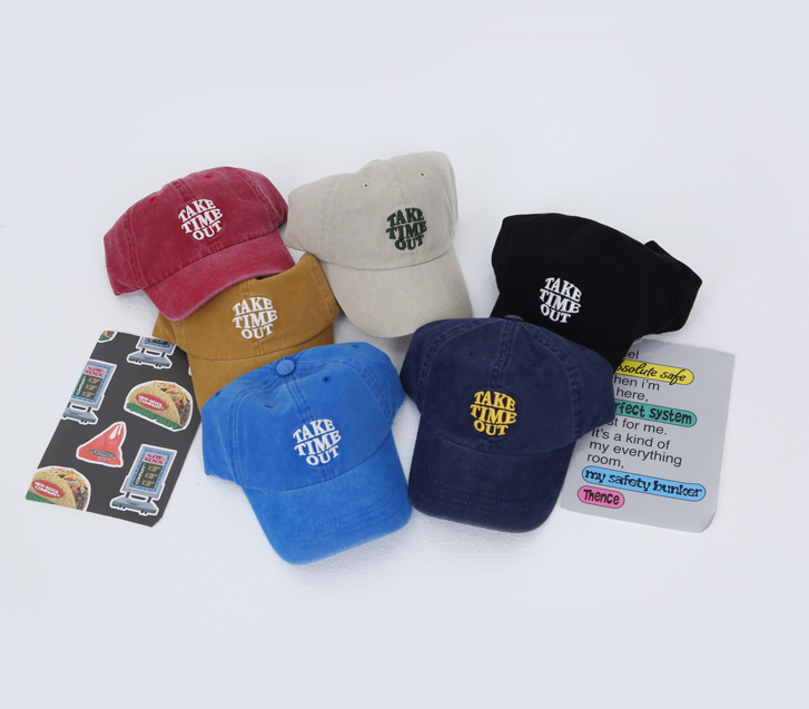 时光刺绣颜料棒球帽