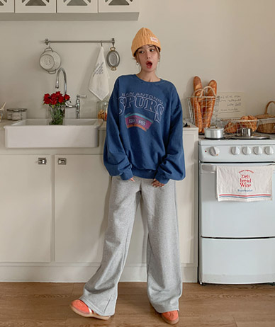 【男女通用】马刺队染色阔腿运动服