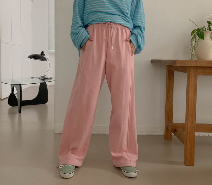 CP 剪裁双层宽版训练裤