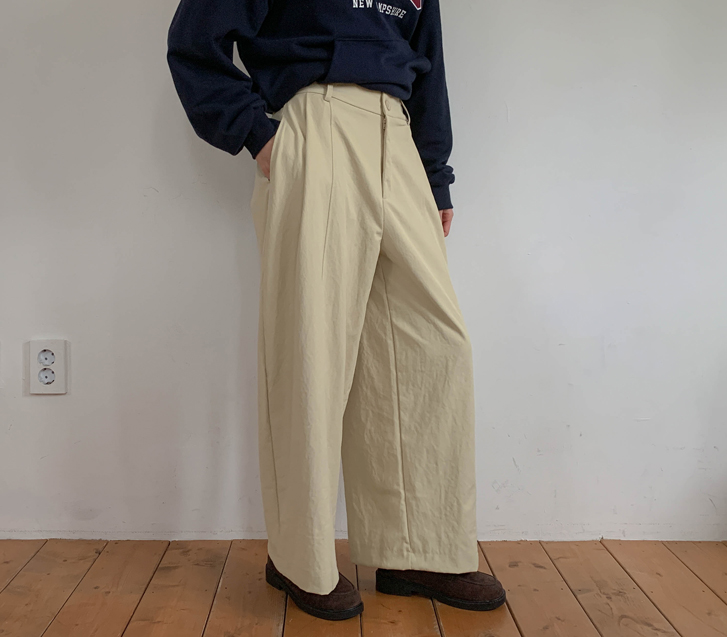 蛋形褶裥菠萝宽大宽松裤