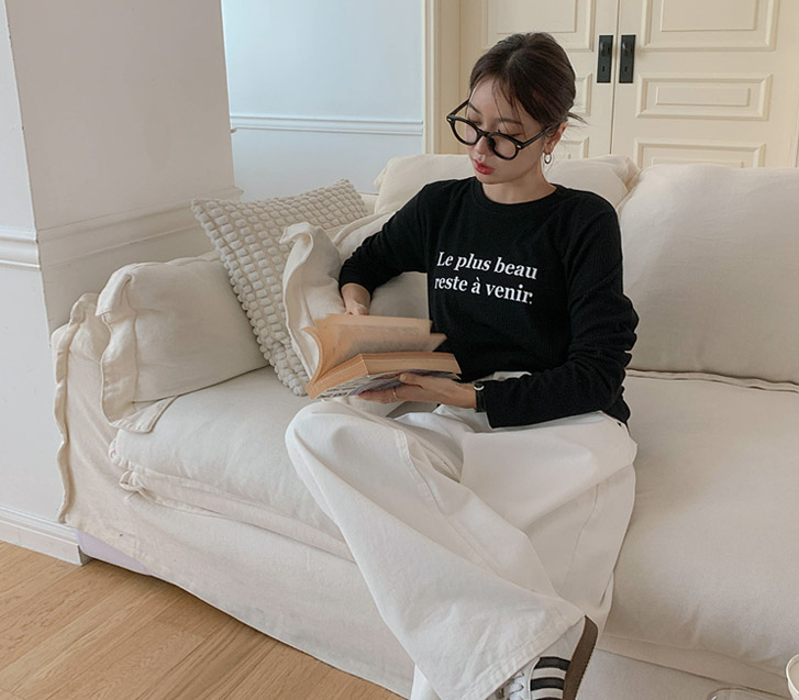 Leplice刻字贴身长袖T恤