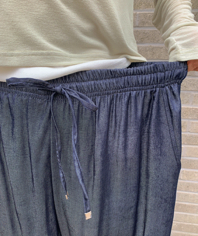 Leo Tencel 酷牛肉腰带宽裤