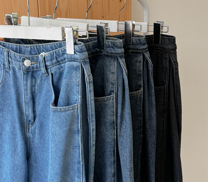 Daz Lyocell 侧折叠按扣宽腿裤(短款/基本款/长款)