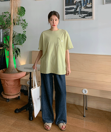 普通印花口袋短袖T恤