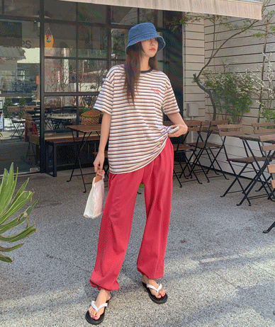 花朵图案运动训练裤