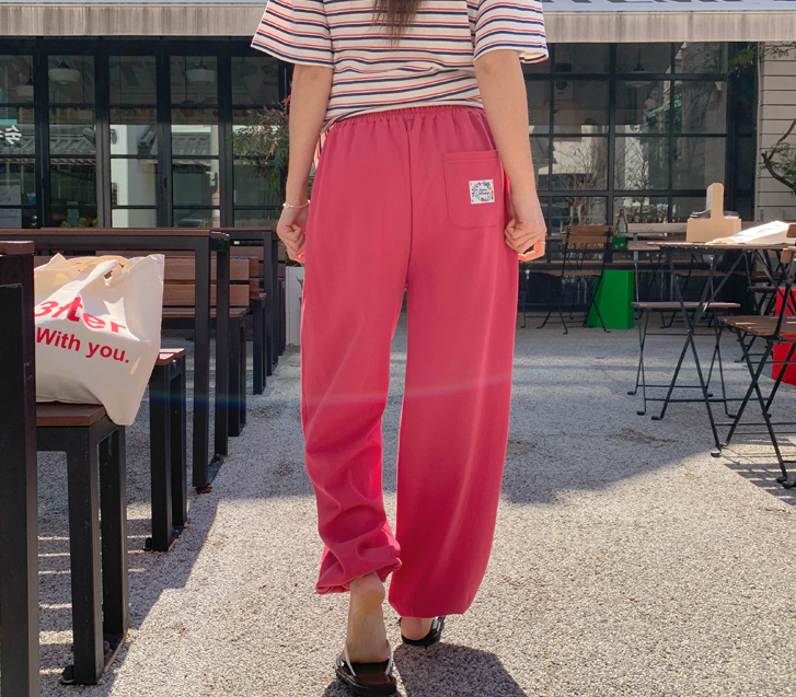 花朵图案运动训练裤