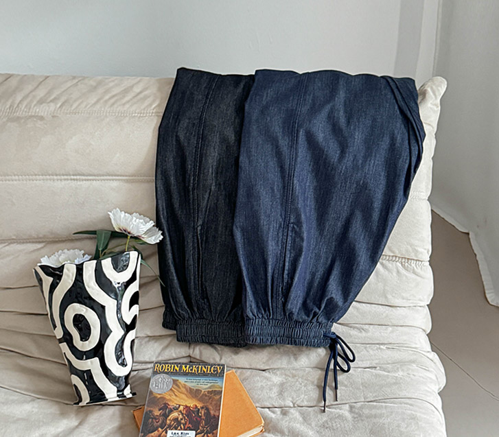 Clio Cool 不褪色侧剪裁紧身腰带阔腿裤（短款/基本款/长款）