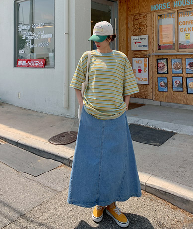 【男女通用】冰沙条纹T恤