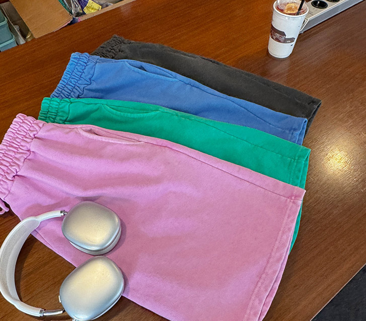 【男女通用】潜水色后袋标签及膝训练裤