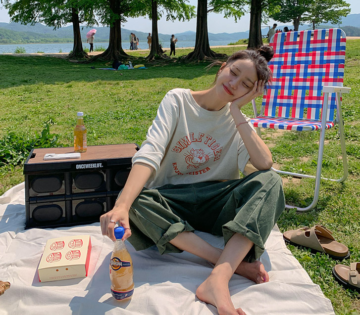 虎纹印花短袖运动衫