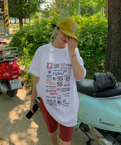 【男女通用】祛护肤品印花短袖期待已久的T恤