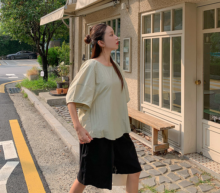 柚木蓬蓬裙 剪裁袖 女装衫